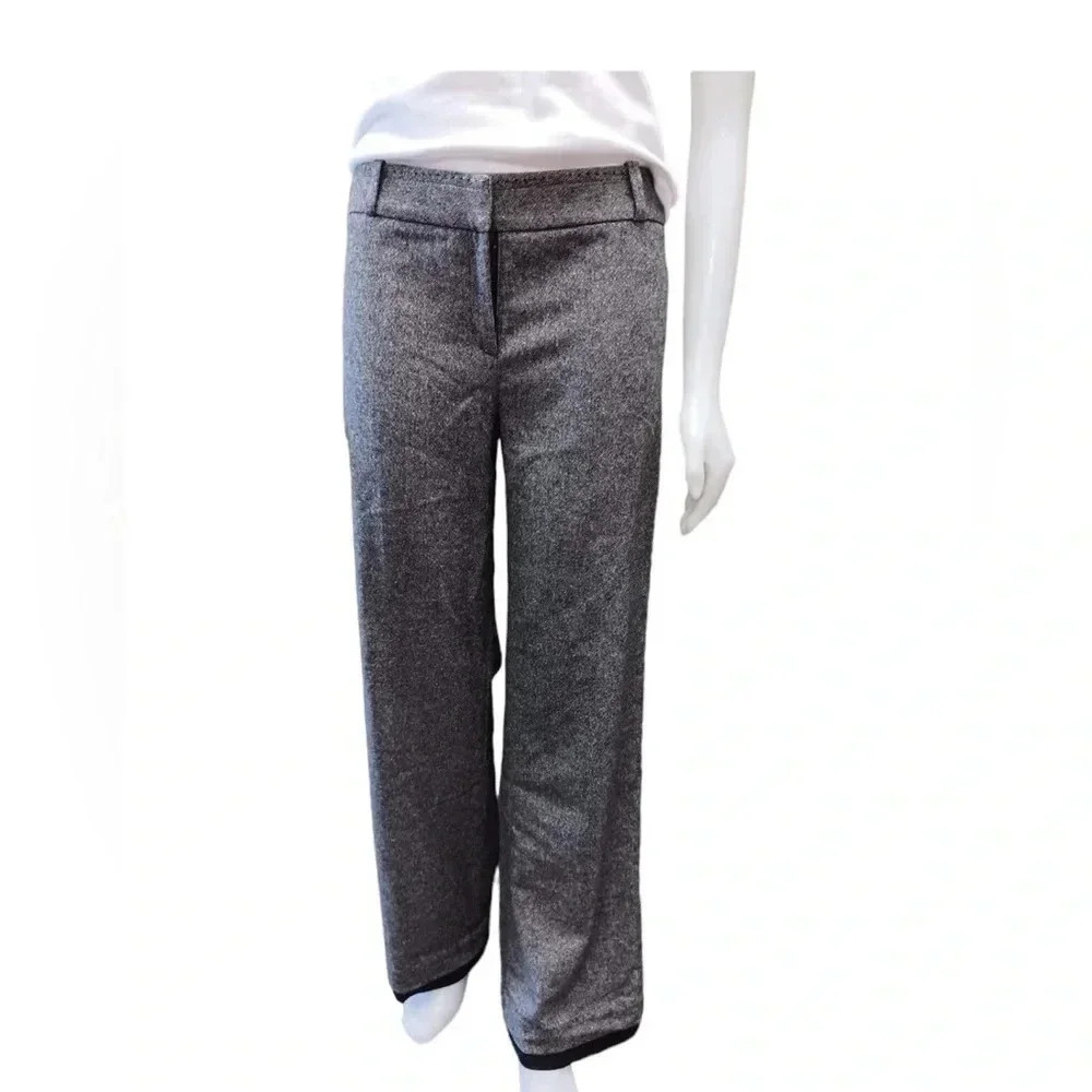 Le Chateau Micro  Herringbone Tweed Wool Blend Pants Size 7/8